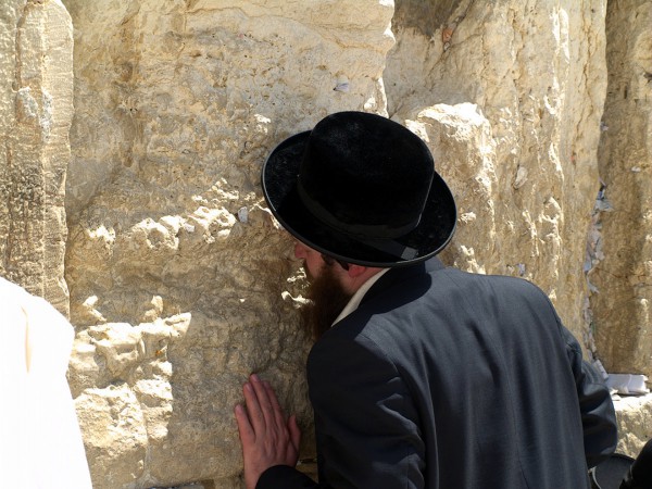 Orthodox Jewish man-praying-Western (Wailing) Wall