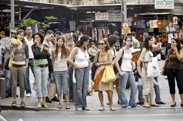 Israeli Women-Cross-Street-Tel Aviv