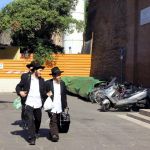 Italy-Rome-Orthodox Jewish men