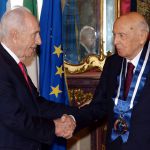 Israeli President Shimon Peres_Italian President Giorgio Napolitano_Rome.