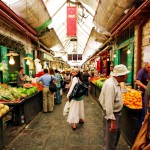Fruit stalls Mahane Yehuda market Jerusalem
