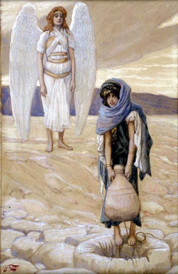 Hagar and the Angel in the Desert, by James Tissot