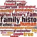 lineage, family history, word cloud