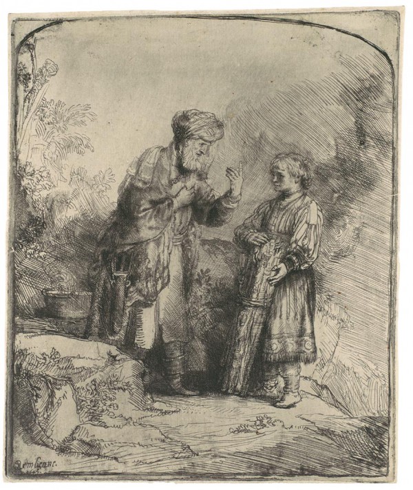 Abraham and Isaac (1645), by Rembrandt