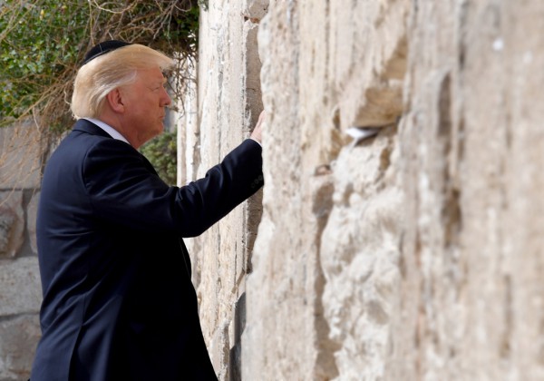 Trump visits Western Wall, May 22, 2017