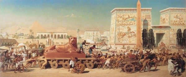 Israel in Egypt (1867), by Edward Poynter, depicting the enslavement of the Israeli People under the rule of Pharaoh.