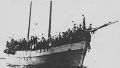 This ship left the port of Tulcea in Romania on March 22, 1939 with about 700 illegal immigrants aboard and landed at an unknown beach in Israel. A British police ship arrived, and one man was shot and killed. (The Clandestine Immigration and Navy Museum, from PikiWiki)